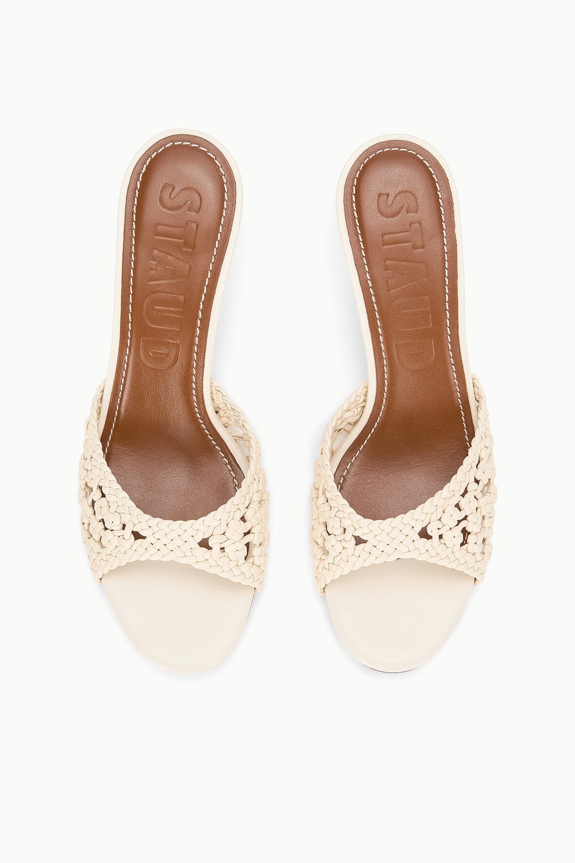 STAUD Shoes Brigitte Leather Mule Cream