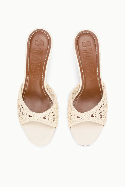 STAUD Shoes Brigitte Leather Mule Cream