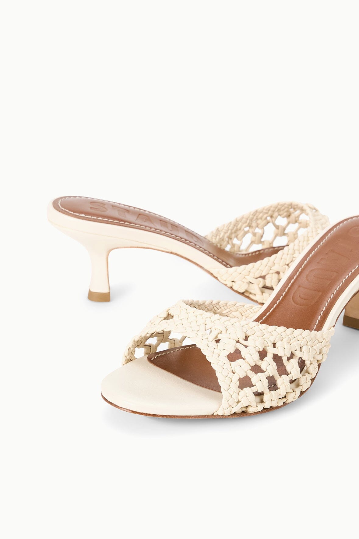 STAUD Shoes Brigitte Leather Mule Cream