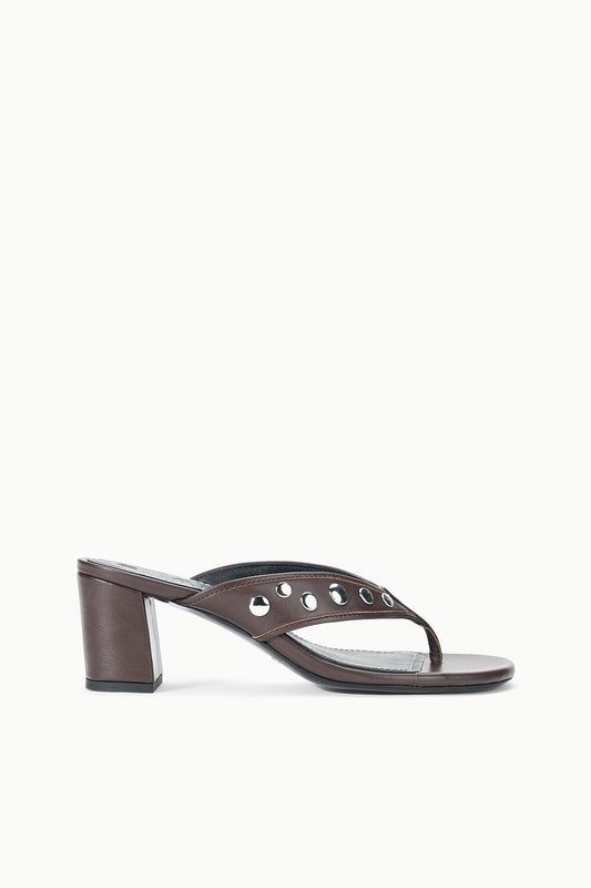 STAUD Shoes Nova Thong Heel Espresso Studs