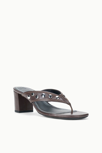 STAUD Shoes Nova Thong Heel Espresso Studs