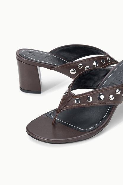 STAUD Shoes Nova Thong Heel Espresso Studs