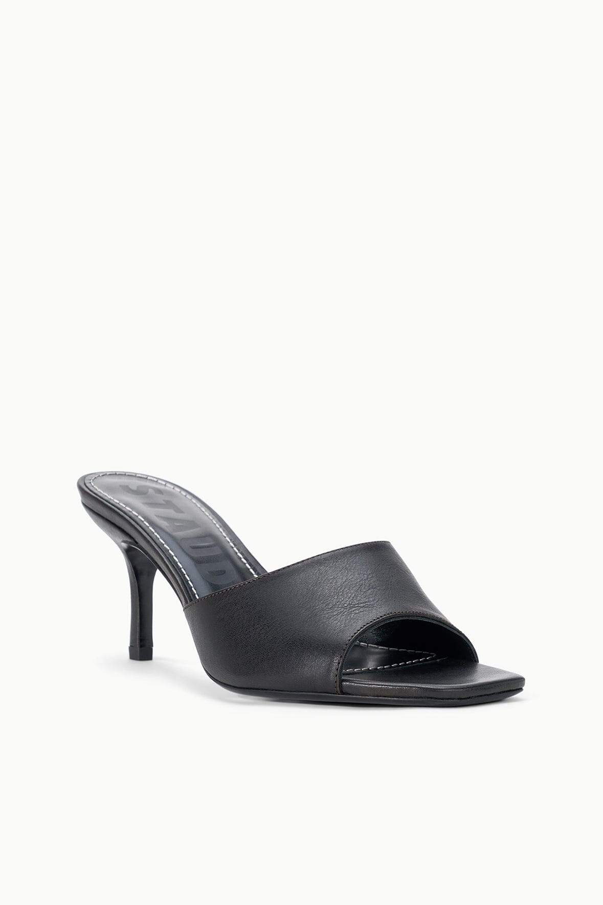 STAUD Shoes Bea Mule Espresso Distressed