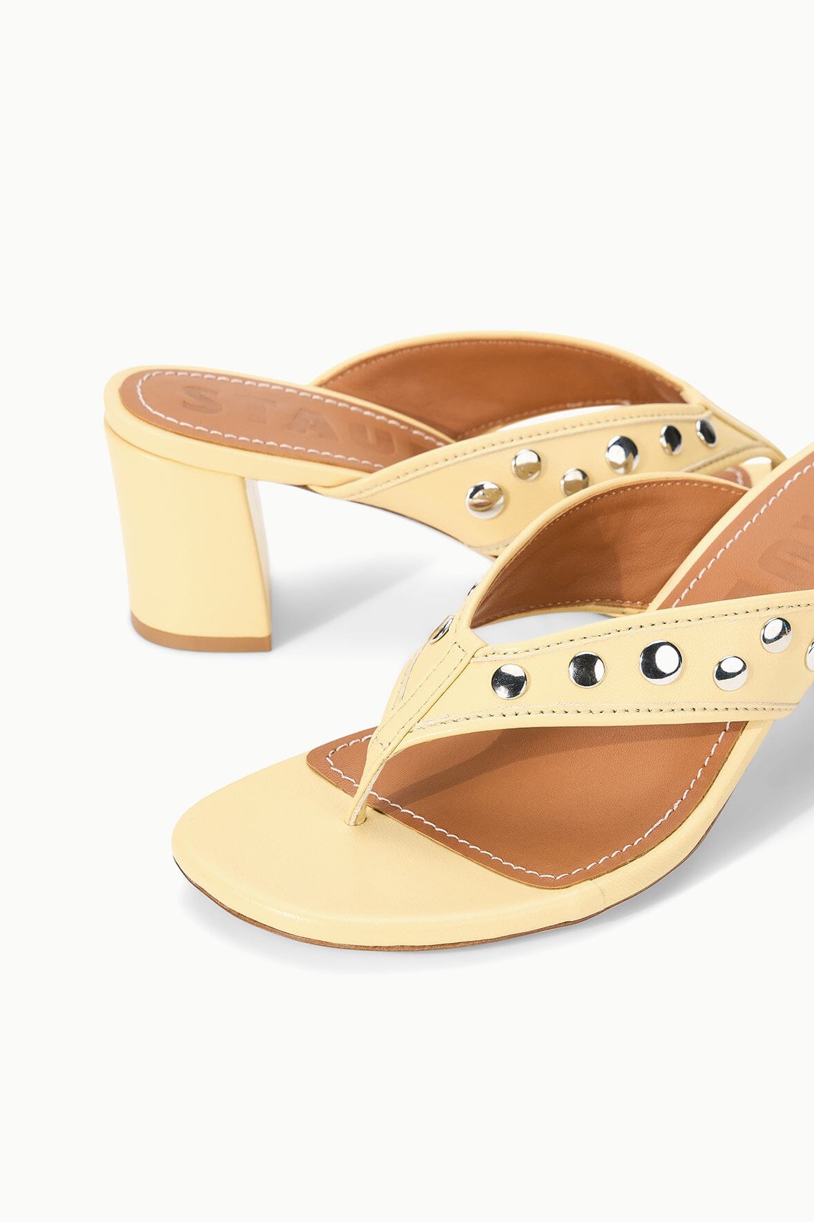 STAUD Shoes Nova Thong Heel Butter Studs