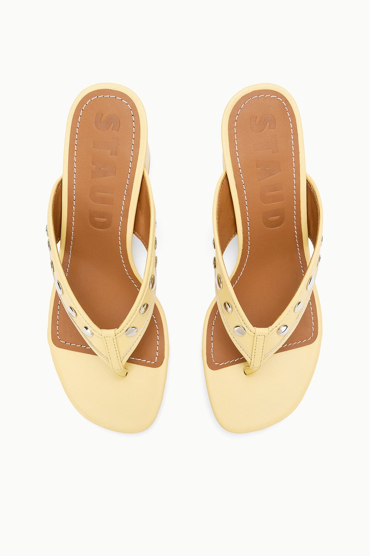 STAUD Shoes Nova Thong Heel Butter Studs