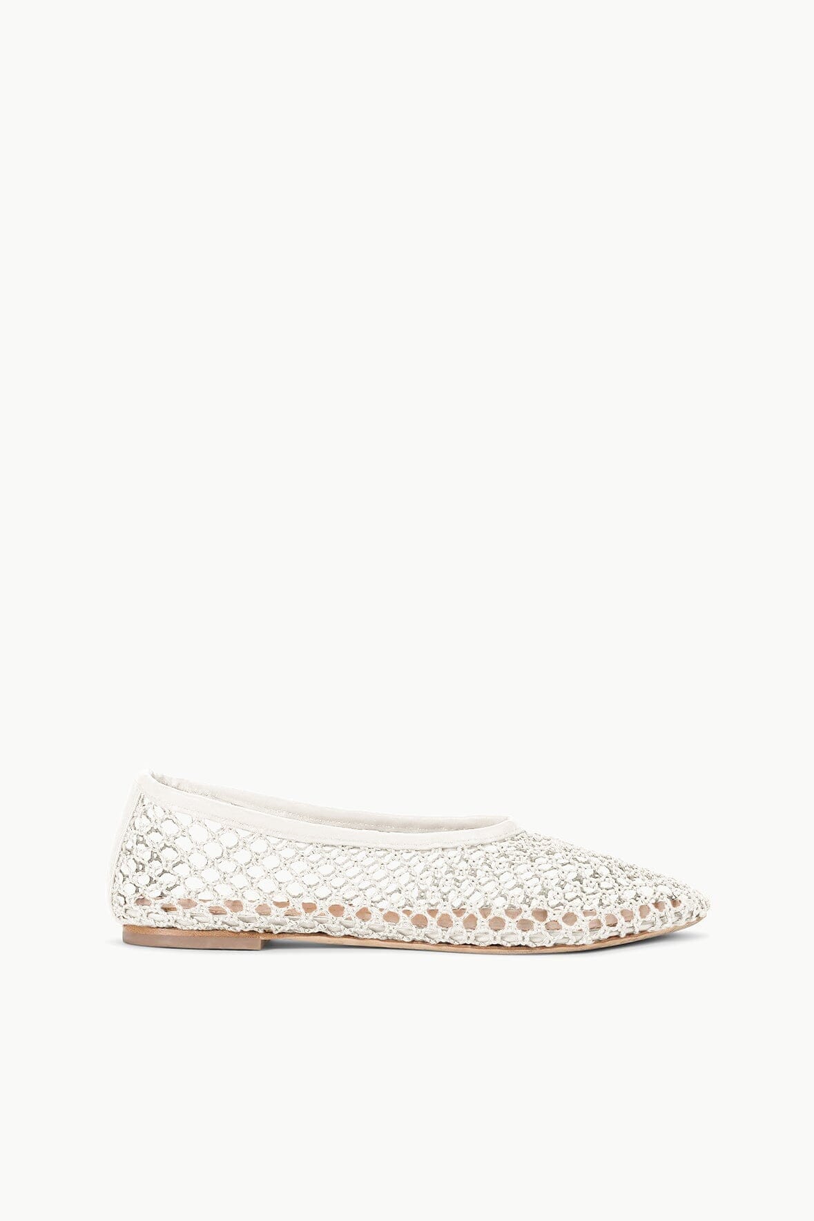 STAUD Shoes Alba Ballet Flat Paper Netting