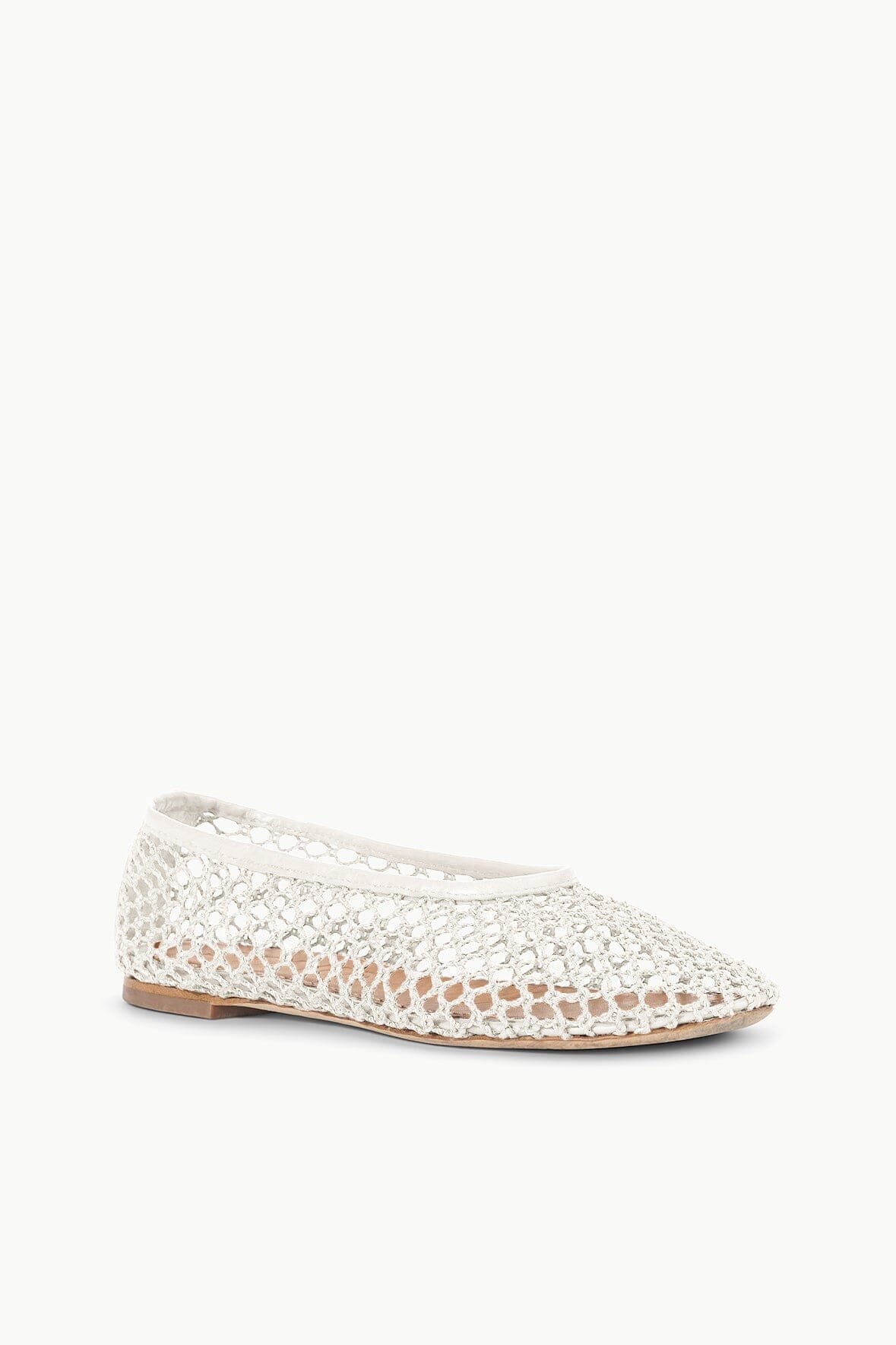 STAUD Shoes Alba Ballet Flat Paper Netting
