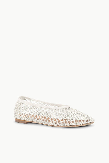 STAUD Shoes Alba Ballet Flat Paper Netting