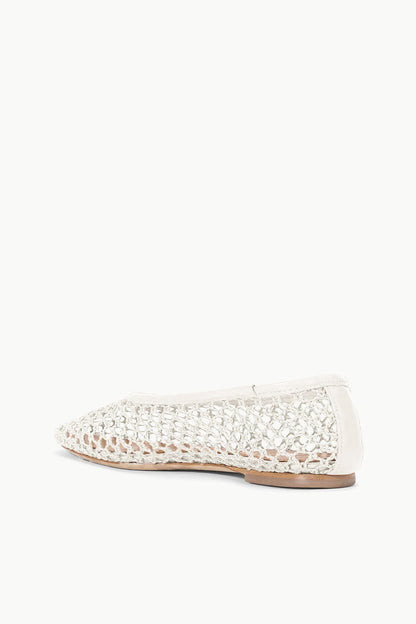 STAUD Shoes Alba Ballet Flat Paper Netting