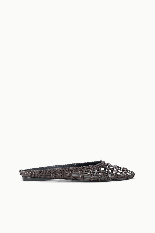 STAUD Shoes Otto Hand-Knotted Flat Mule Espresso