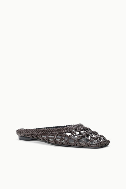 STAUD Shoes Otto Hand-Knotted Flat Mule Espresso