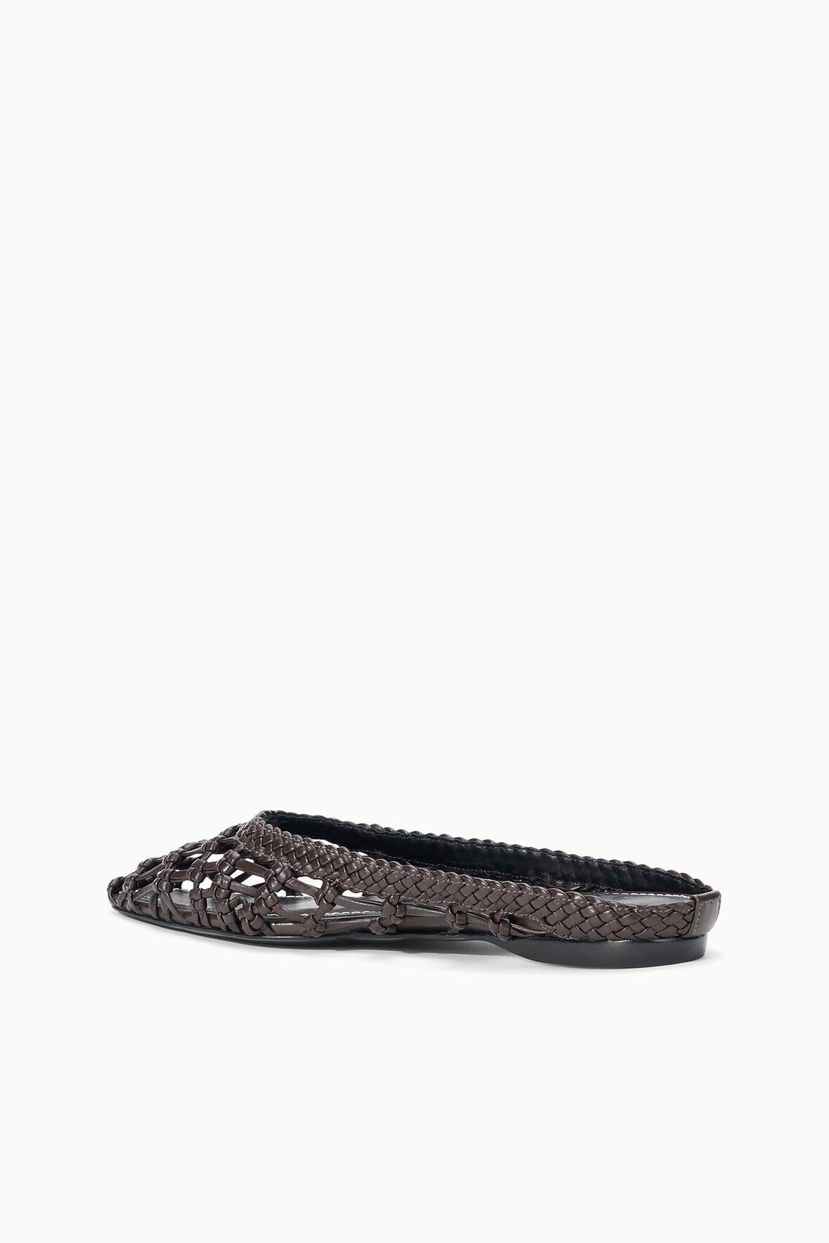 STAUD Shoes Otto Hand-Knotted Flat Mule Espresso