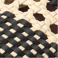 STAUD Shoes Nell Crochet Ballerina Cream Black
