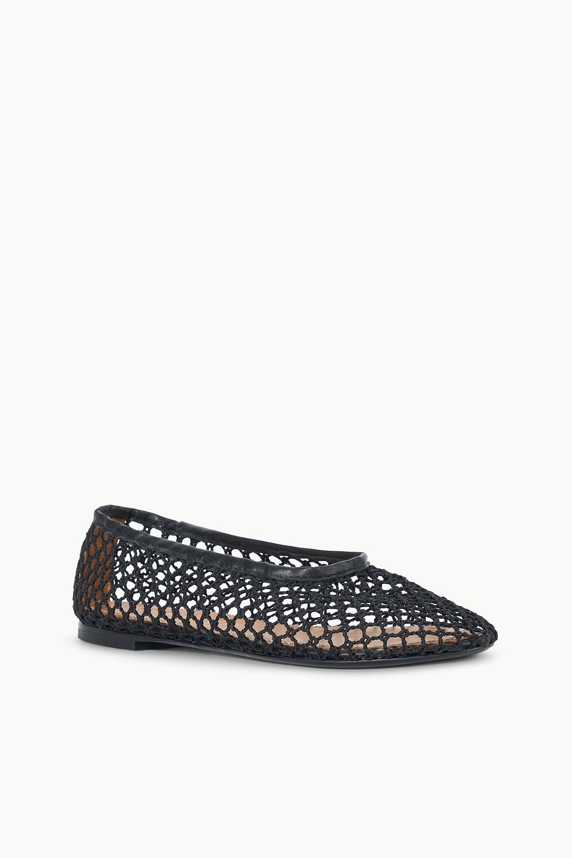 STAUD Shoes Alba Ballet Black Netting