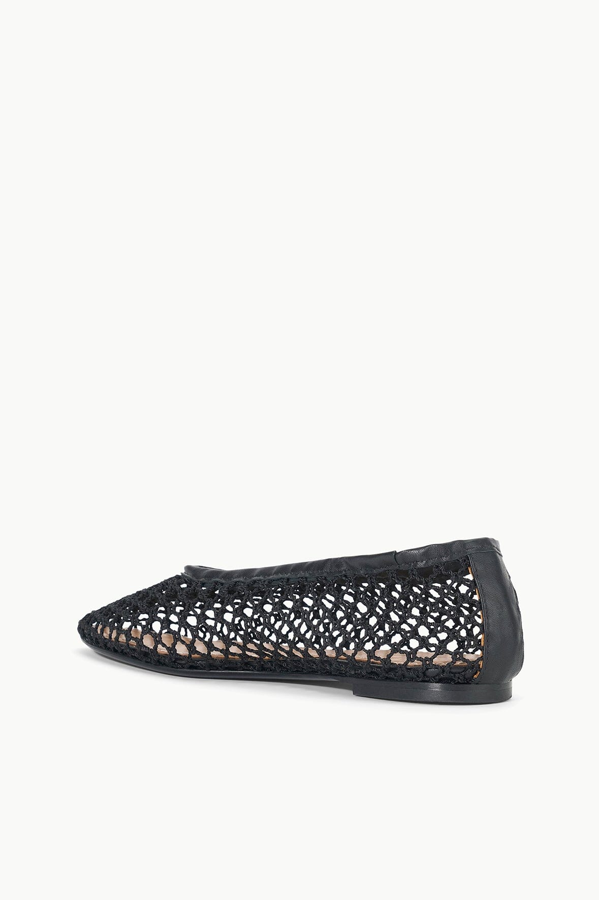 STAUD Shoes Alba Ballet Black Netting