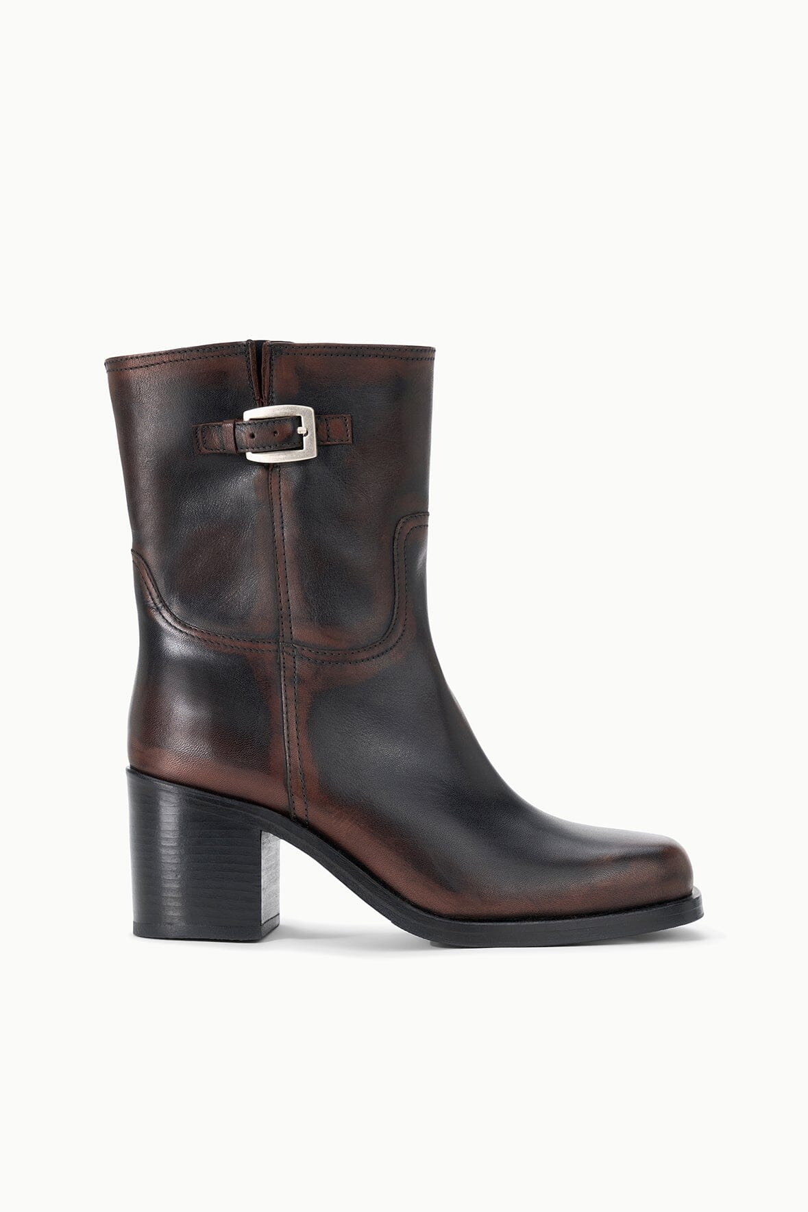 STAUD Shoes Brooklyn Ankle Boot Espresso Distressed