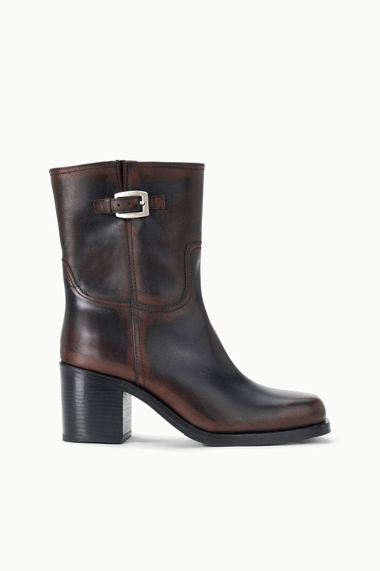 STAUD Shoes Brooklyn Ankle Boot Espresso Distressed