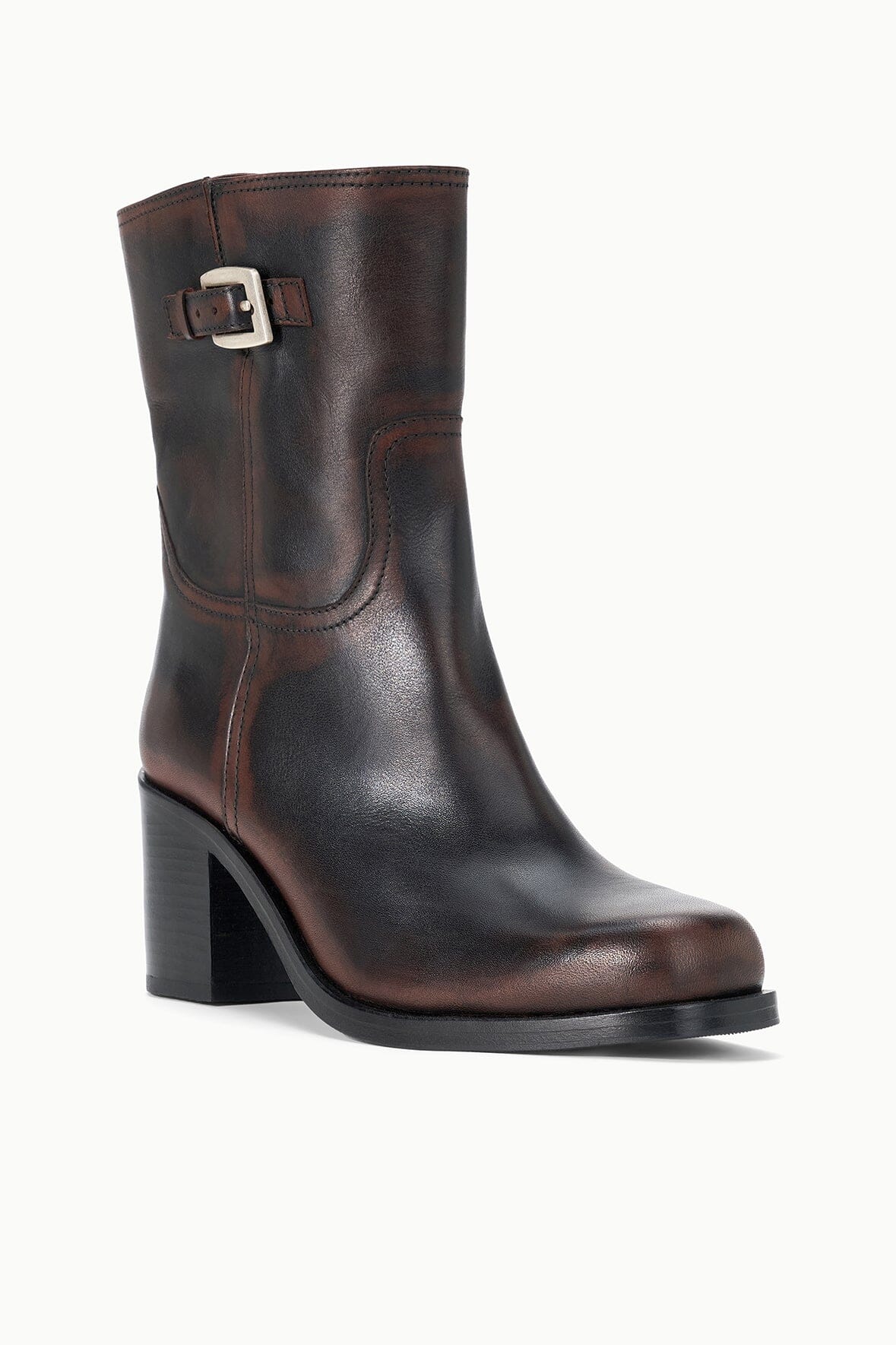 STAUD Shoes Brooklyn Ankle Boot Espresso Distressed