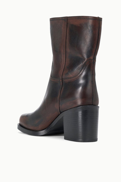 STAUD Shoes Brooklyn Ankle Boot Espresso Distressed