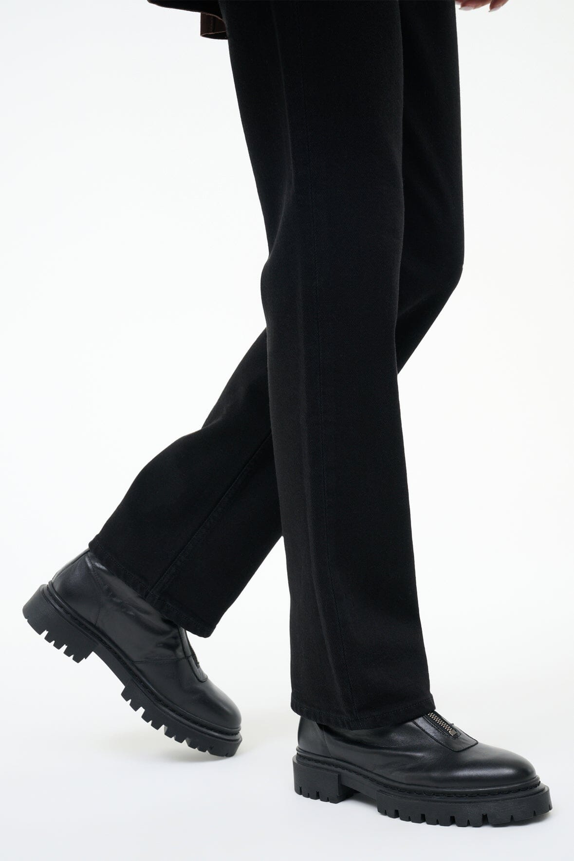 STAUD Shoes Miles Zip Ankle Boot Black
