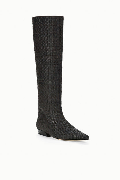 STAUD Shoes Wally Flat Boot Espresso Woven