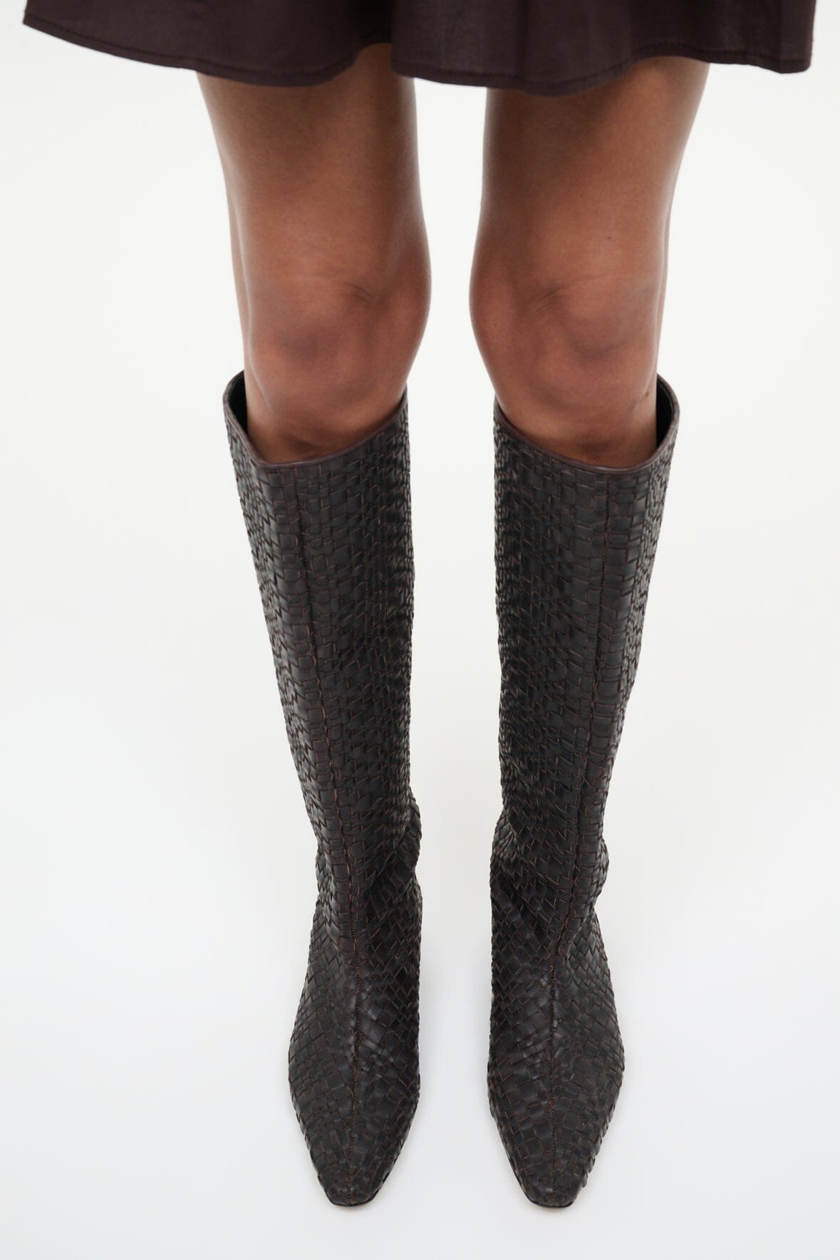 STAUD Shoes Wally Flat Boot Espresso Woven