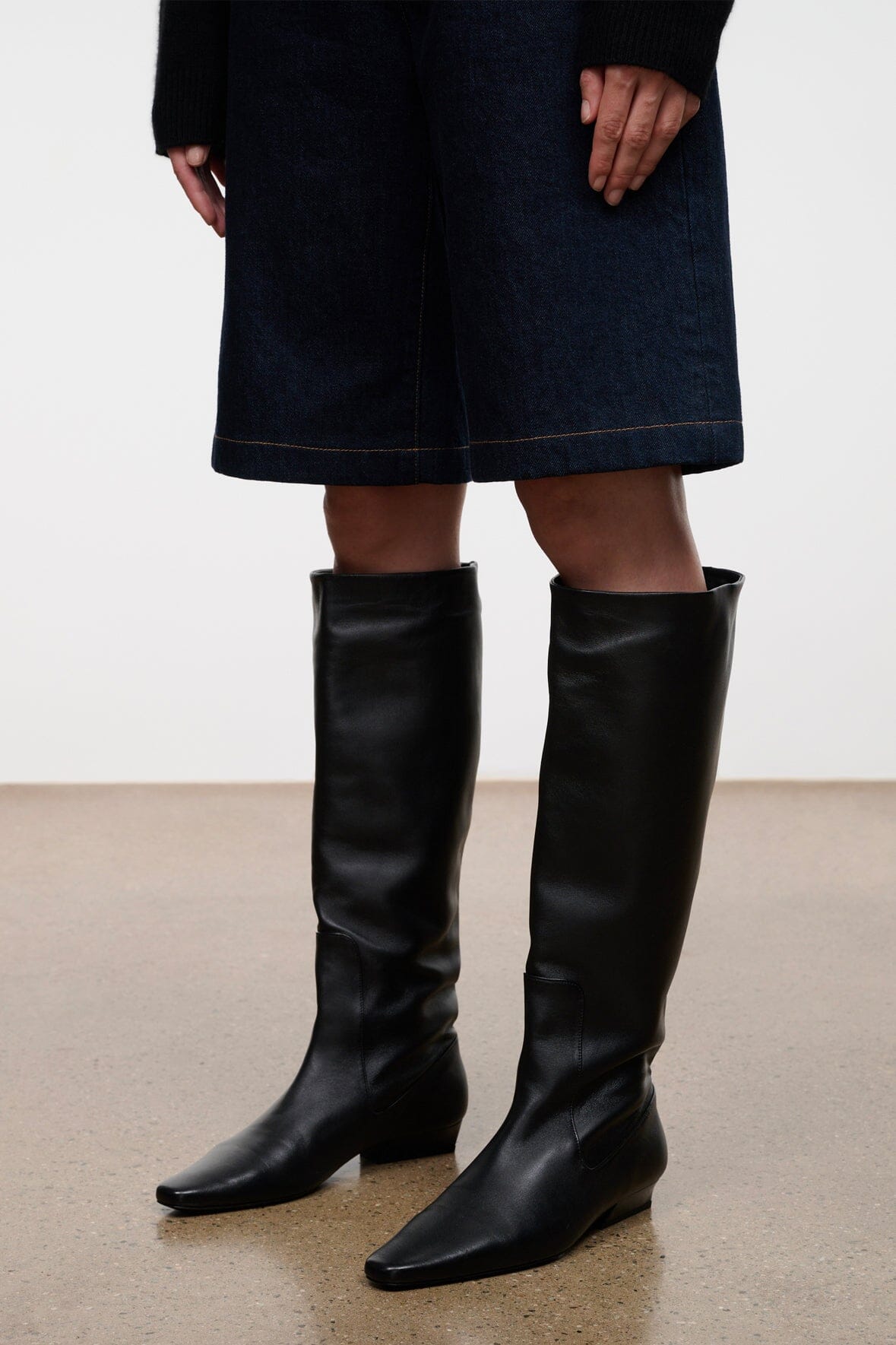 STAUD Shoes Wally Flat Boot Black