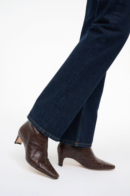 STAUD Shoes Wally Ankle Boot Espresso Croco