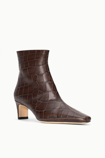STAUD Shoes Wally Ankle Boot Espresso Croco