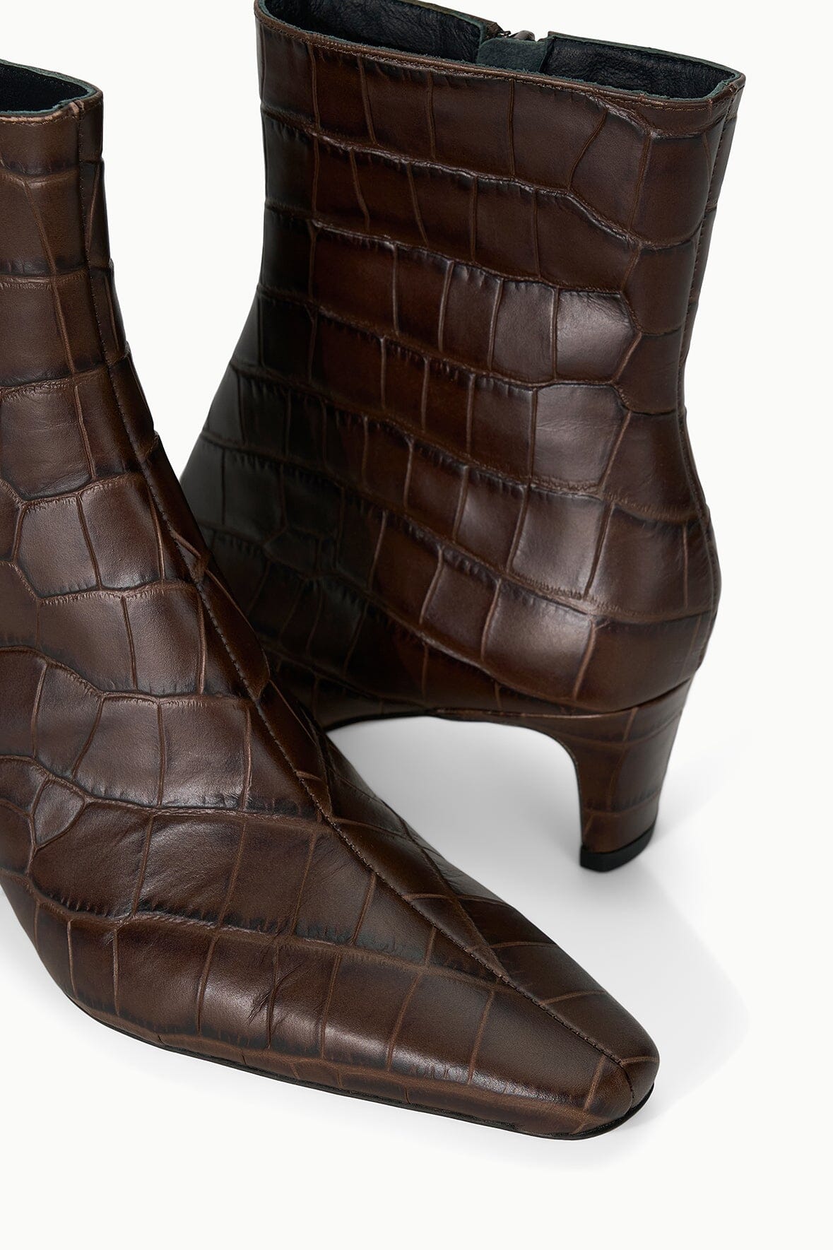 STAUD Shoes Wally Ankle Boot Espresso Croco