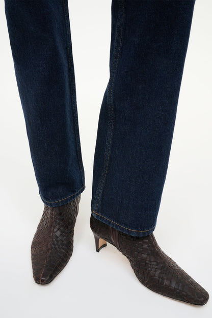 STAUD Shoes Wally Ankle Boot Espresso Woven