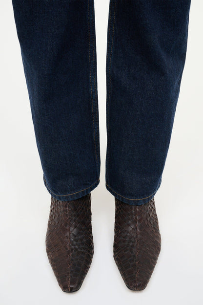 STAUD Shoes Wally Ankle Boot Espresso Woven