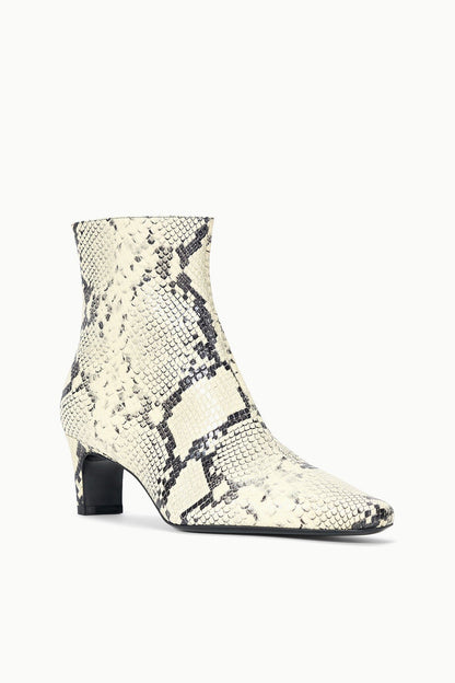 STAUD Shoes Wally Ankle Boot White Snake