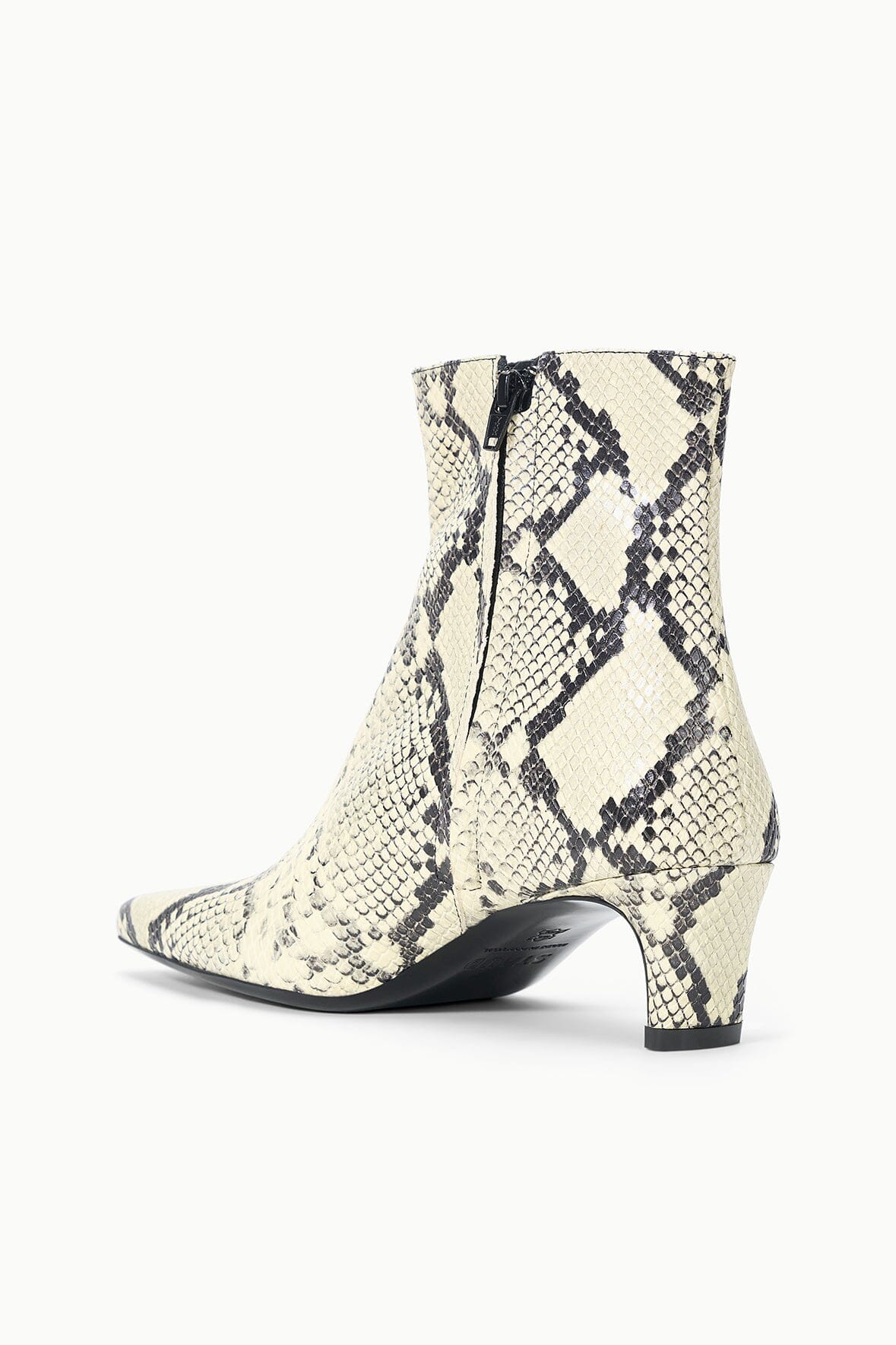 STAUD Shoes Wally Ankle Boot White Snake