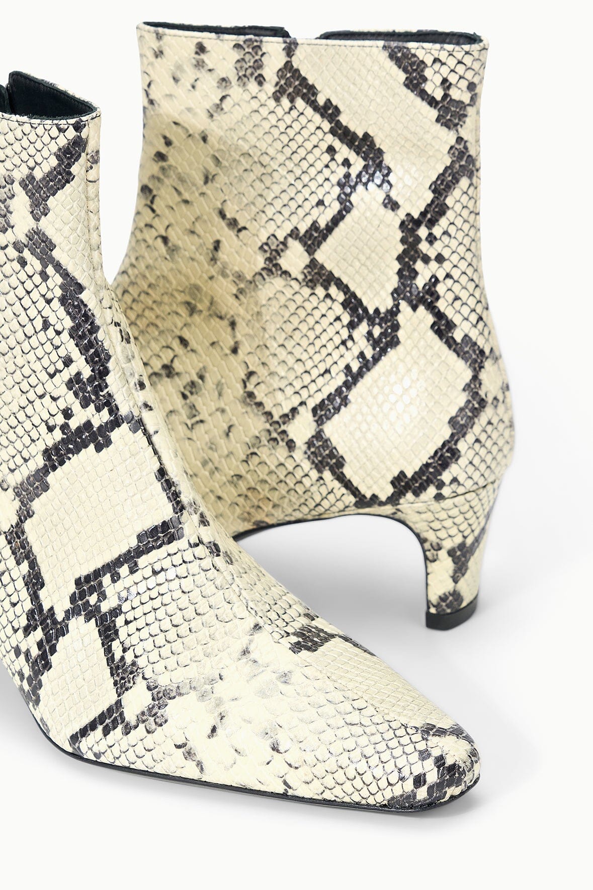 STAUD Shoes Wally Ankle Boot White Snake