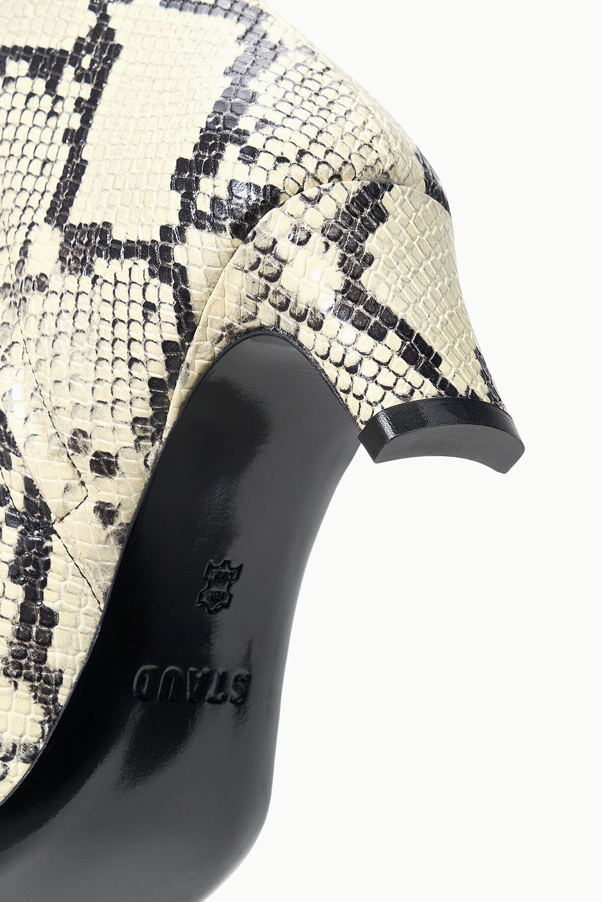 STAUD Shoes Wally Ankle Boot White Snake