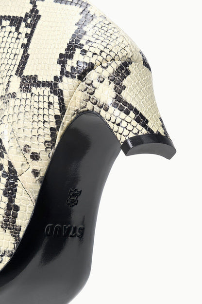 STAUD Shoes Wally Ankle Boot White Snake