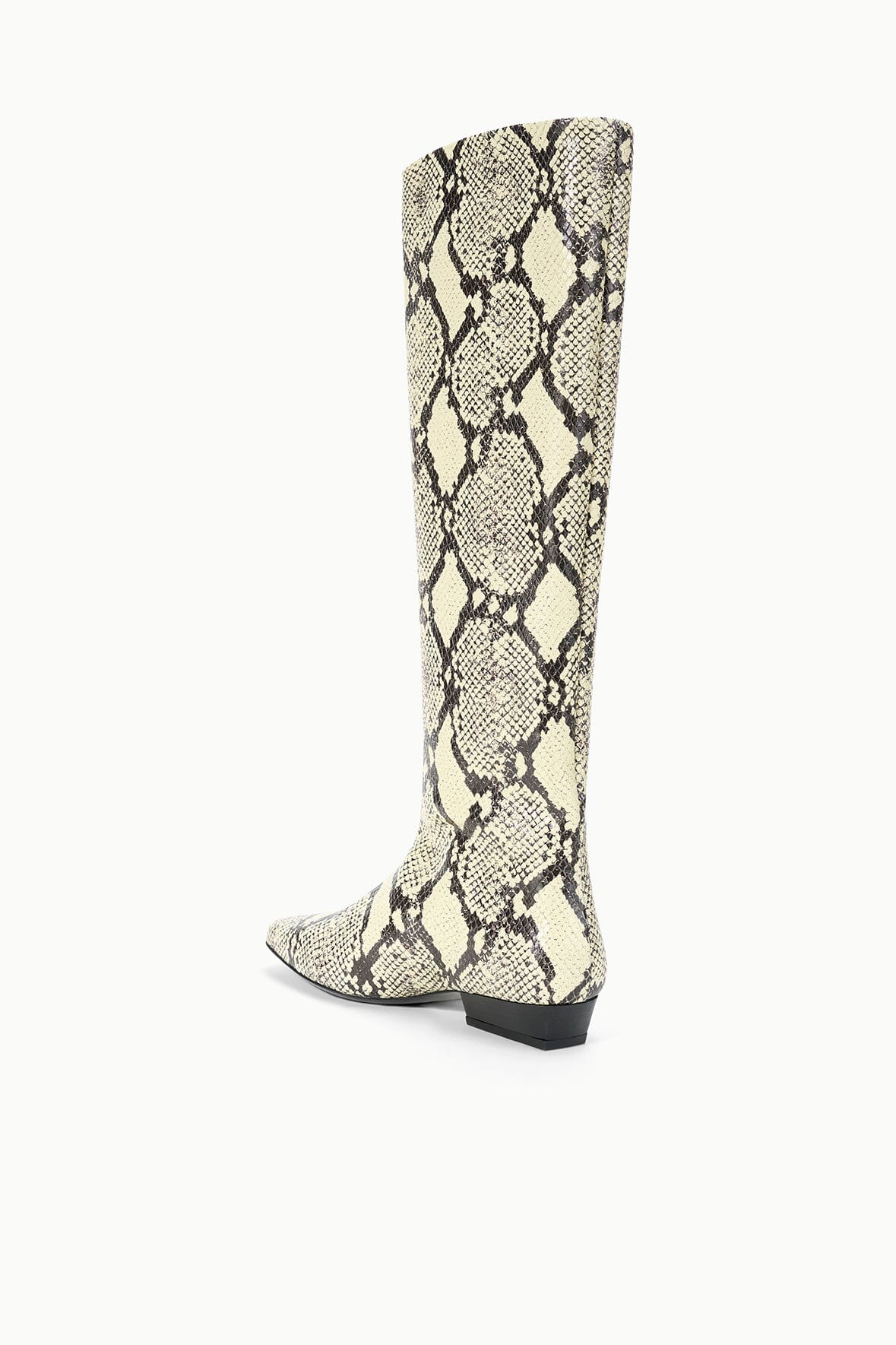 STAUD Shoes Wally Flat Boot White Snake