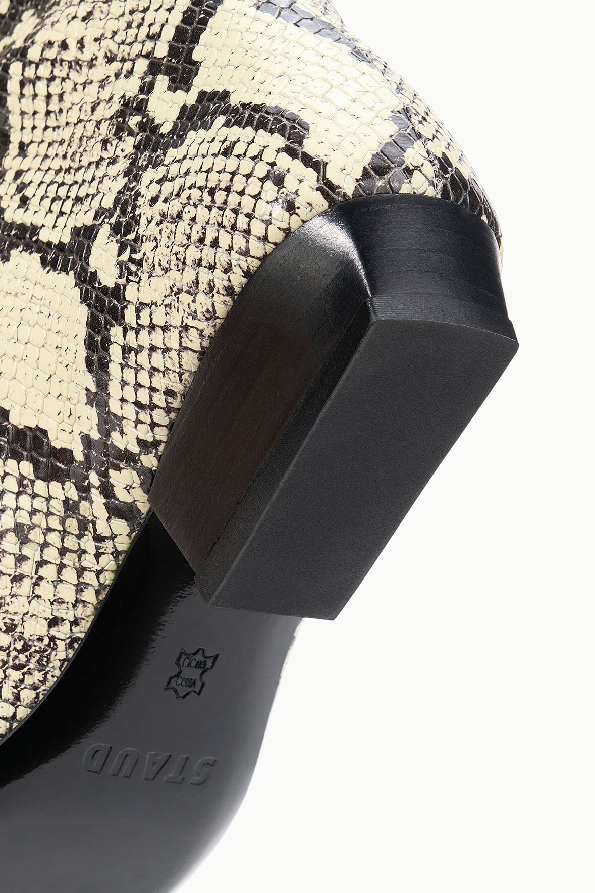 STAUD Shoes Wally Flat Boot White Snake