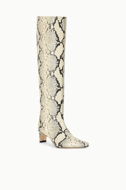 STAUD Shoes Wally Boot White Snake