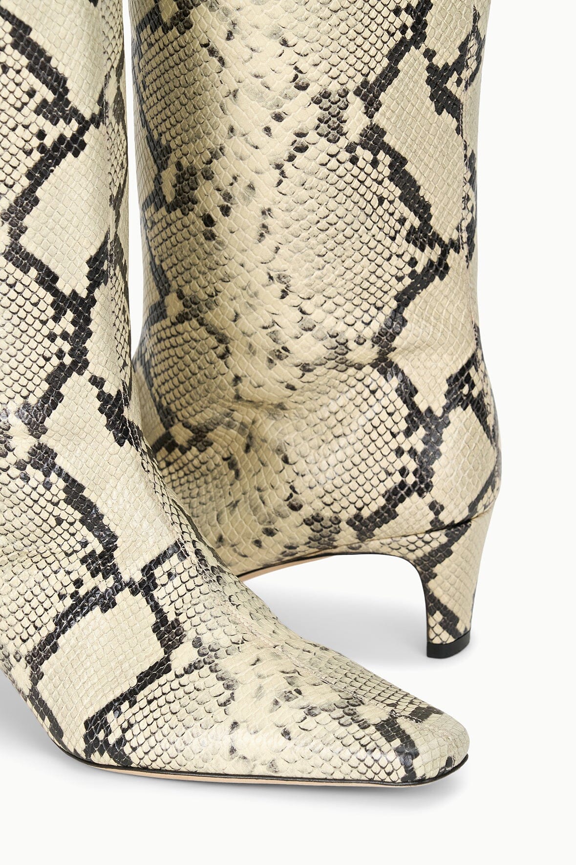 STAUD Shoes Wally Boot White Snake