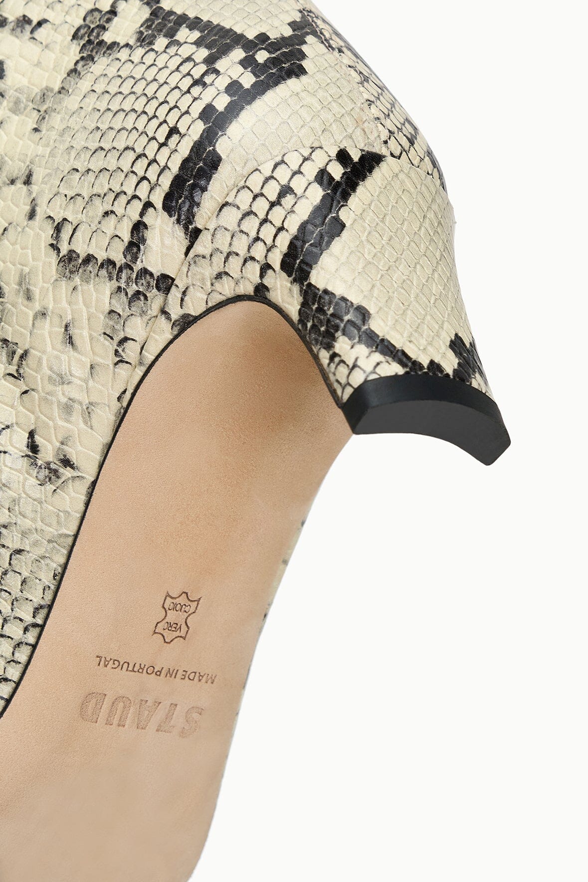 STAUD Shoes Wally Boot White Snake
