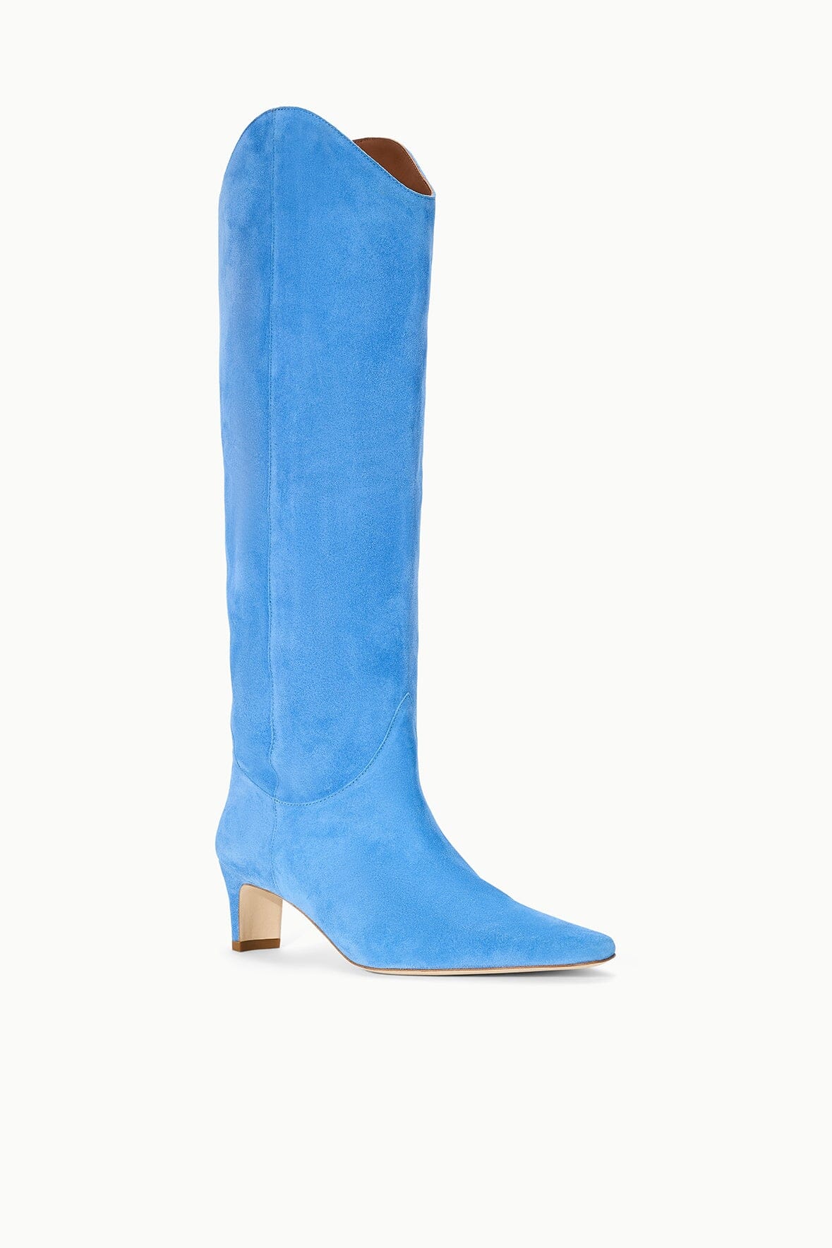 STAUD Shoes Western Wally Boot Blue Suede