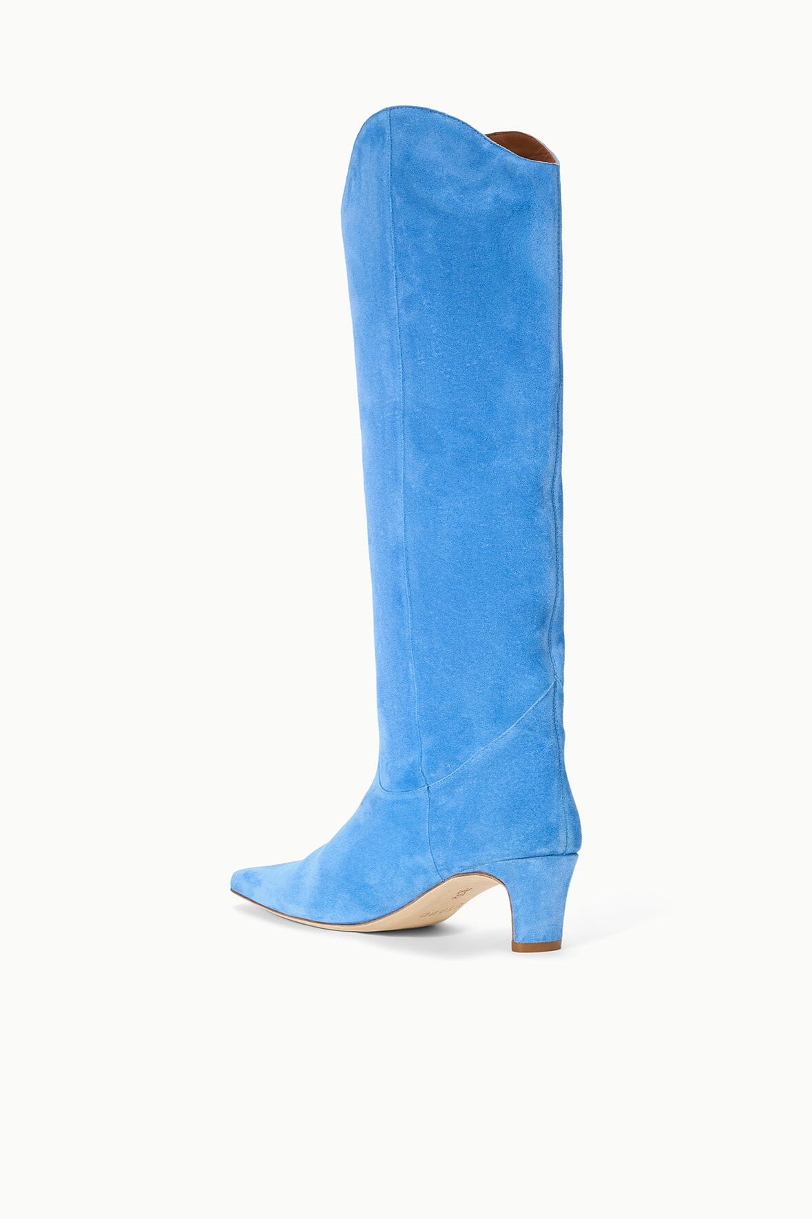 STAUD Shoes Western Wally Boot Blue Suede