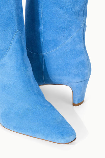 STAUD Shoes Western Wally Boot Blue Suede