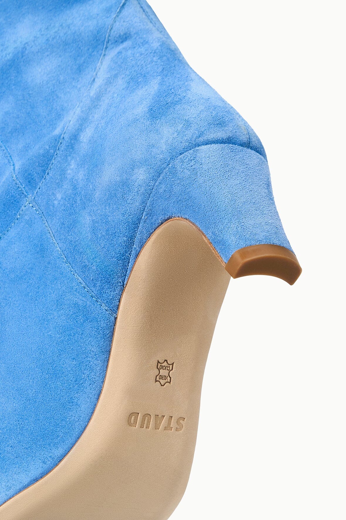 STAUD Shoes Western Wally Boot Blue Suede