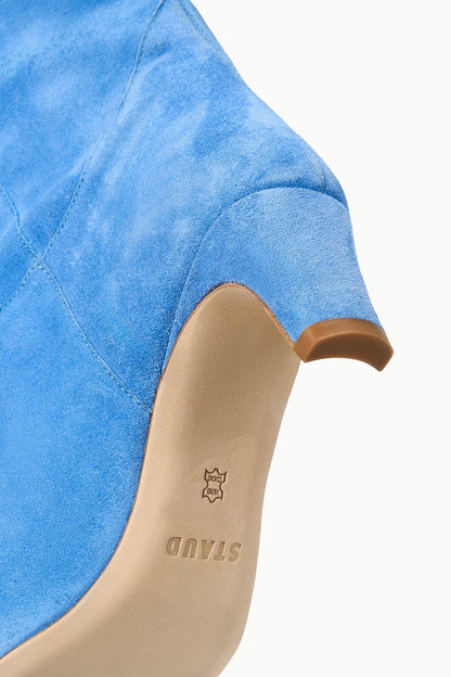 STAUD Shoes Western Wally Boot Blue Suede