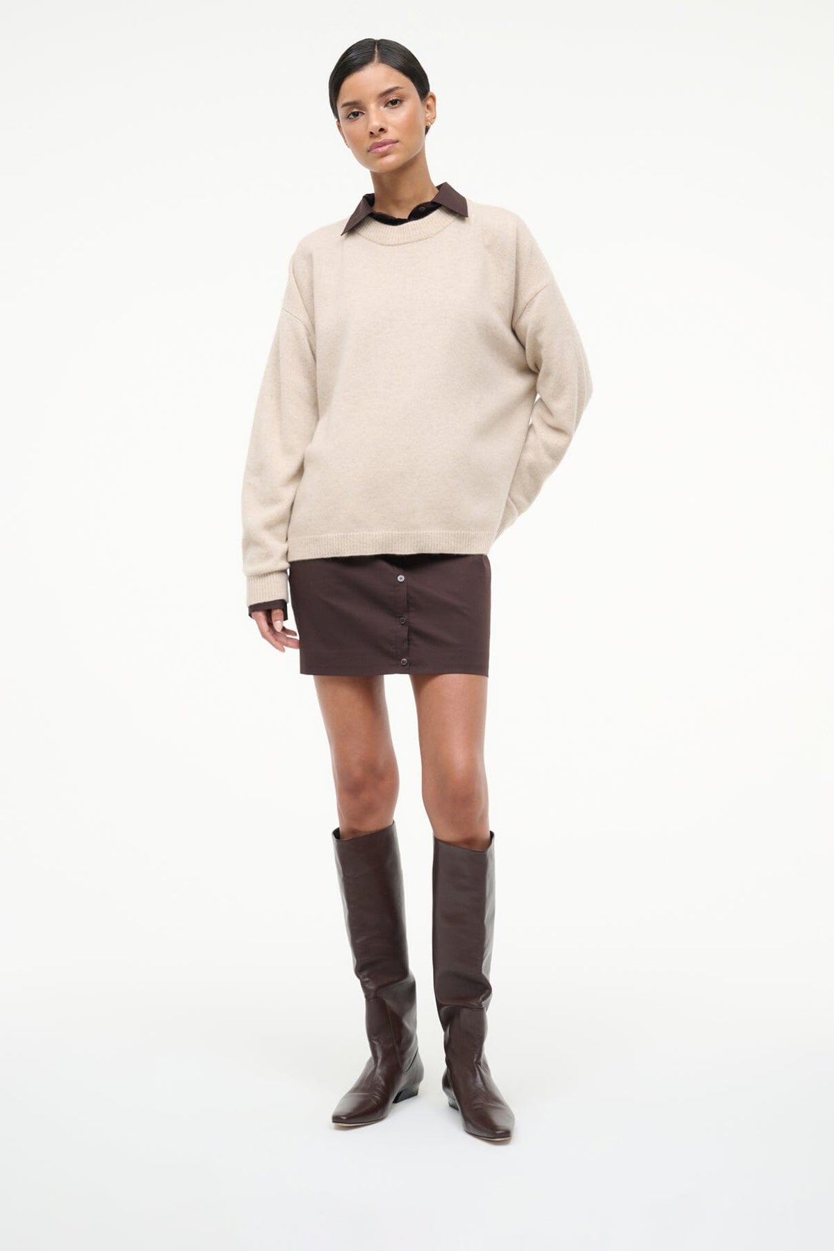 STAUD Shoes Wally Flat Boot Espresso