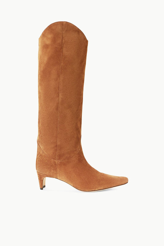STAUD Shoes Western Wally Boot Tan Suede