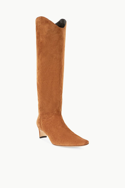 STAUD Shoes Western Wally Boot Tan Suede
